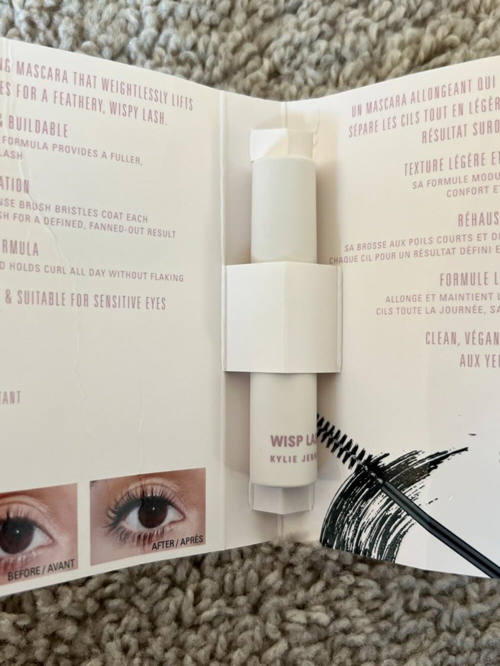 Kylie Cosmetics Wisp Lash Mascara 1 ml Vegan And Clean Formula for Separated - Picture 2 of 2